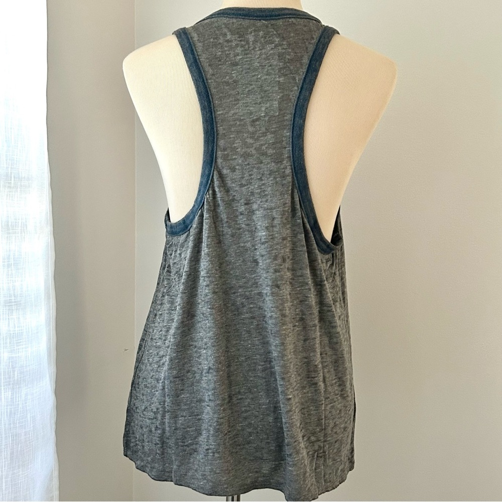 🌸NWT Chaser “Rock & Roll USA” Sleeveless Racerback Top. Gray/Red. Size: Medium - Picture 5 of 7